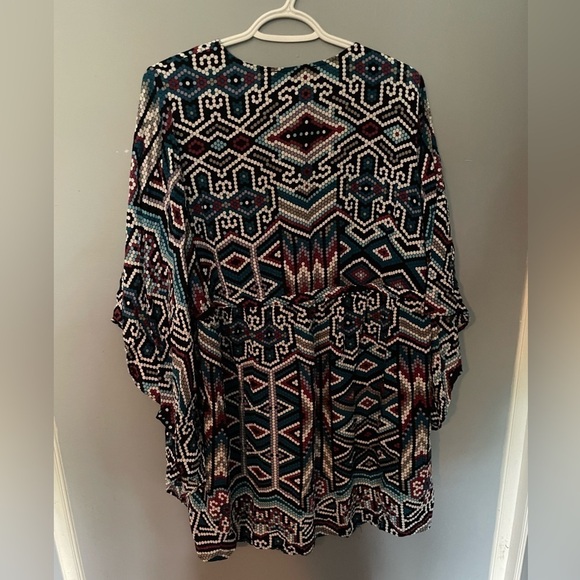 Love & Legend geometric aztec multicolour beach cover up tunic - Picture 6 of 7